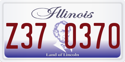 IL license plate Z370370