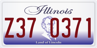 IL license plate Z370371