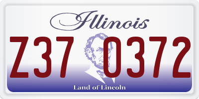 IL license plate Z370372