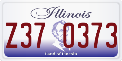 IL license plate Z370373