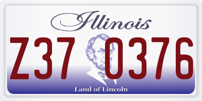 IL license plate Z370376
