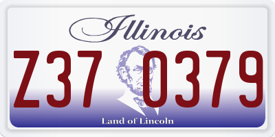 IL license plate Z370379