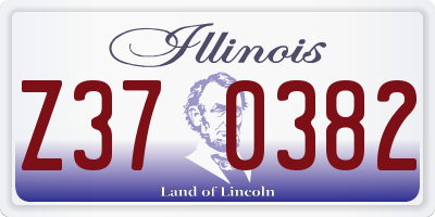 IL license plate Z370382