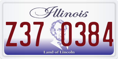 IL license plate Z370384