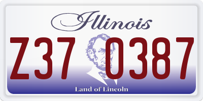 IL license plate Z370387