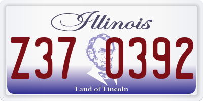 IL license plate Z370392