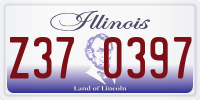 IL license plate Z370397