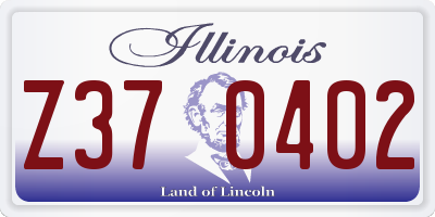IL license plate Z370402