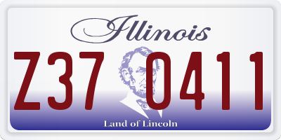 IL license plate Z370411