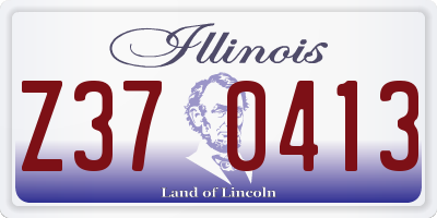 IL license plate Z370413