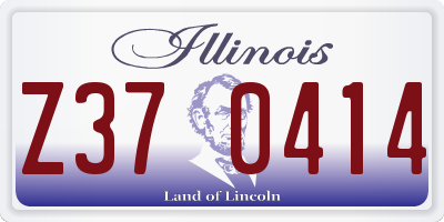 IL license plate Z370414