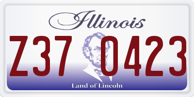 IL license plate Z370423