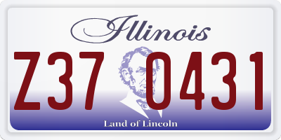 IL license plate Z370431
