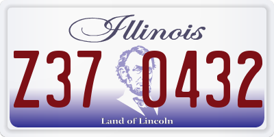 IL license plate Z370432