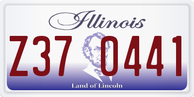 IL license plate Z370441