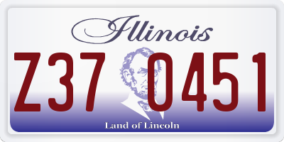IL license plate Z370451