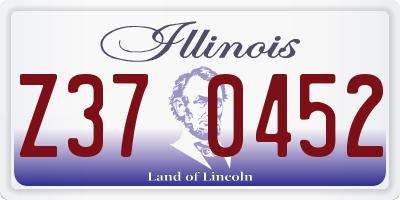 IL license plate Z370452