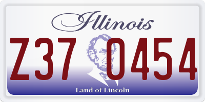 IL license plate Z370454