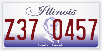 IL license plate Z370457
