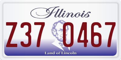 IL license plate Z370467