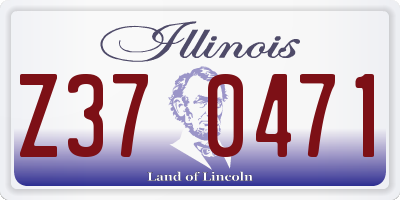 IL license plate Z370471