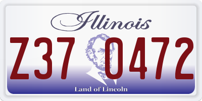 IL license plate Z370472
