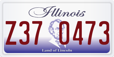 IL license plate Z370473