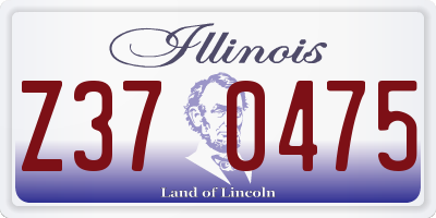 IL license plate Z370475