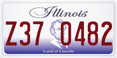 IL license plate Z370482