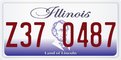 IL license plate Z370487