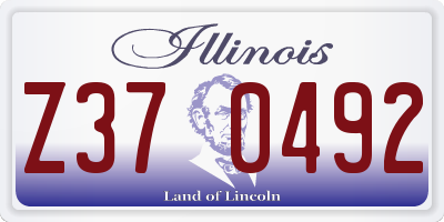 IL license plate Z370492