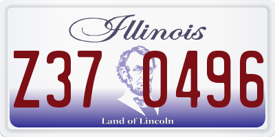 IL license plate Z370496