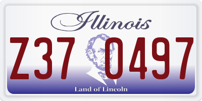 IL license plate Z370497