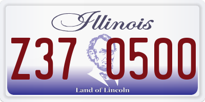 IL license plate Z370500