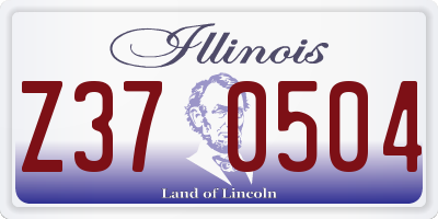IL license plate Z370504
