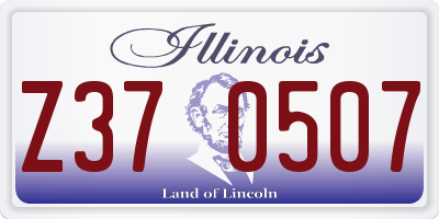 IL license plate Z370507