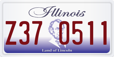 IL license plate Z370511