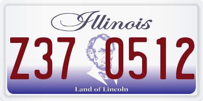 IL license plate Z370512