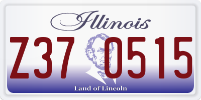 IL license plate Z370515