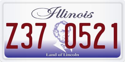 IL license plate Z370521