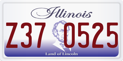 IL license plate Z370525