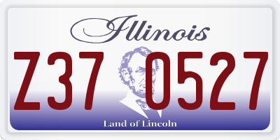 IL license plate Z370527