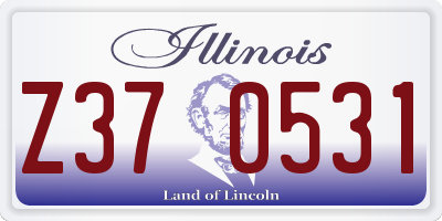 IL license plate Z370531