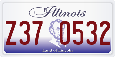 IL license plate Z370532
