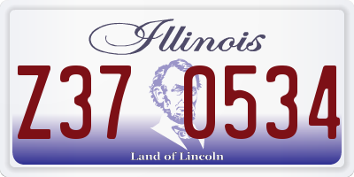 IL license plate Z370534