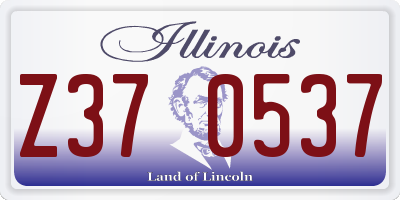 IL license plate Z370537