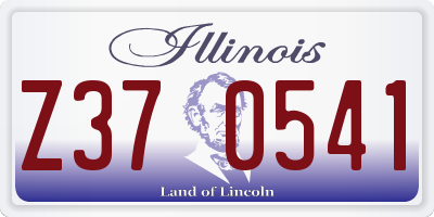 IL license plate Z370541
