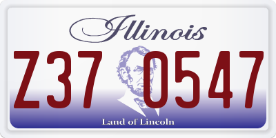 IL license plate Z370547