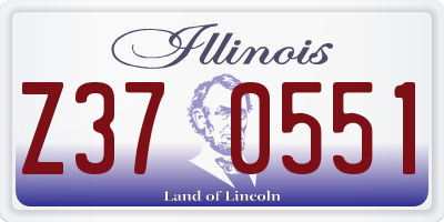IL license plate Z370551