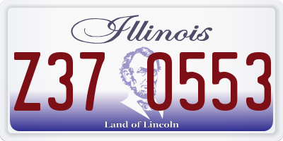 IL license plate Z370553